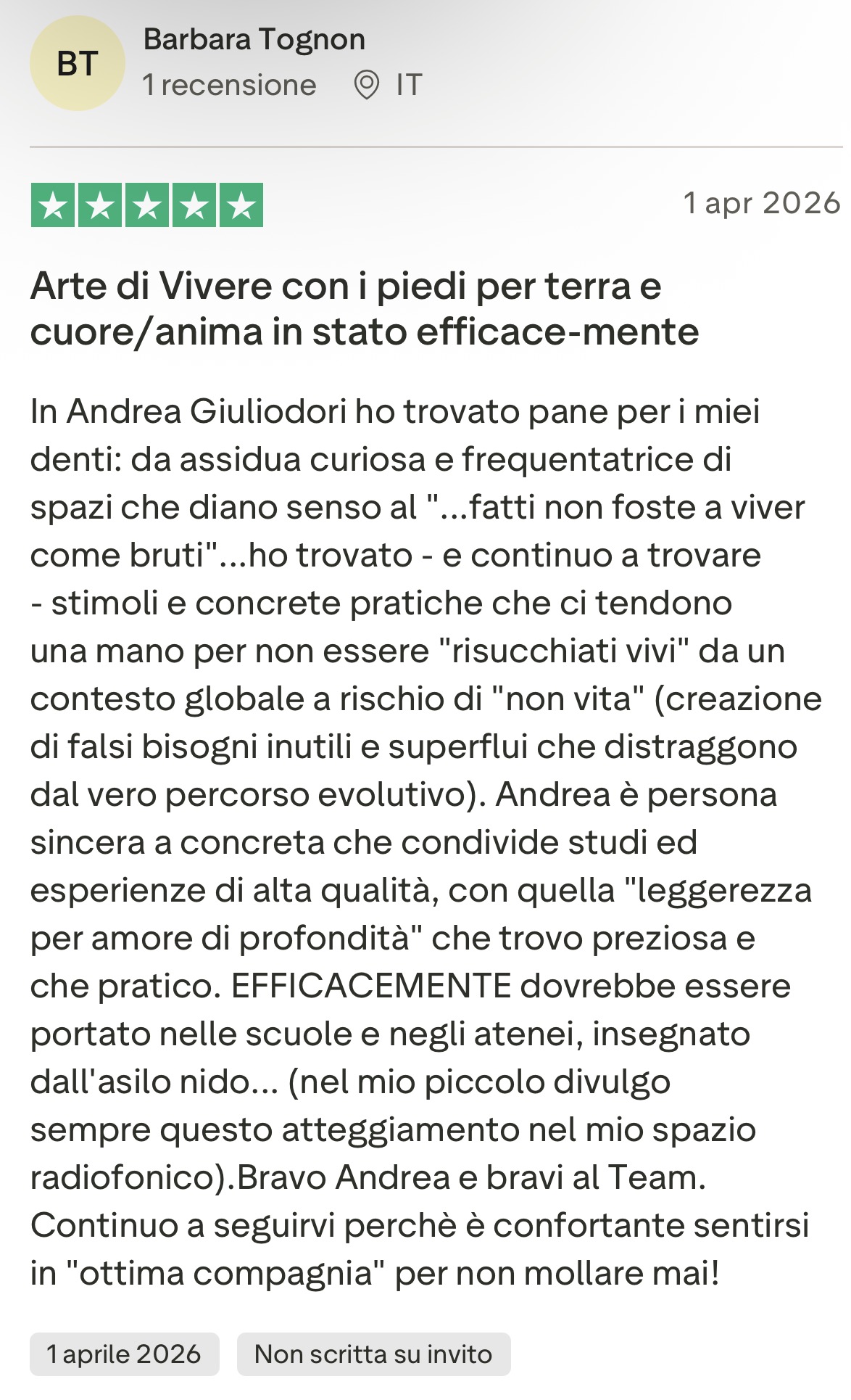 Recensione Traccia Abitudini Circolare